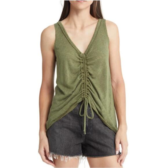 Treasure & Bond Tops - New ~ TREASURE & BOND ~ 100% Organic Cotton Cinched Front Knit Tank Top Size S